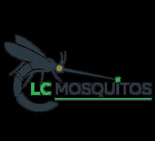 LC Mosquitos logo featuring a stylized dark mosquito illustration with green text and accents